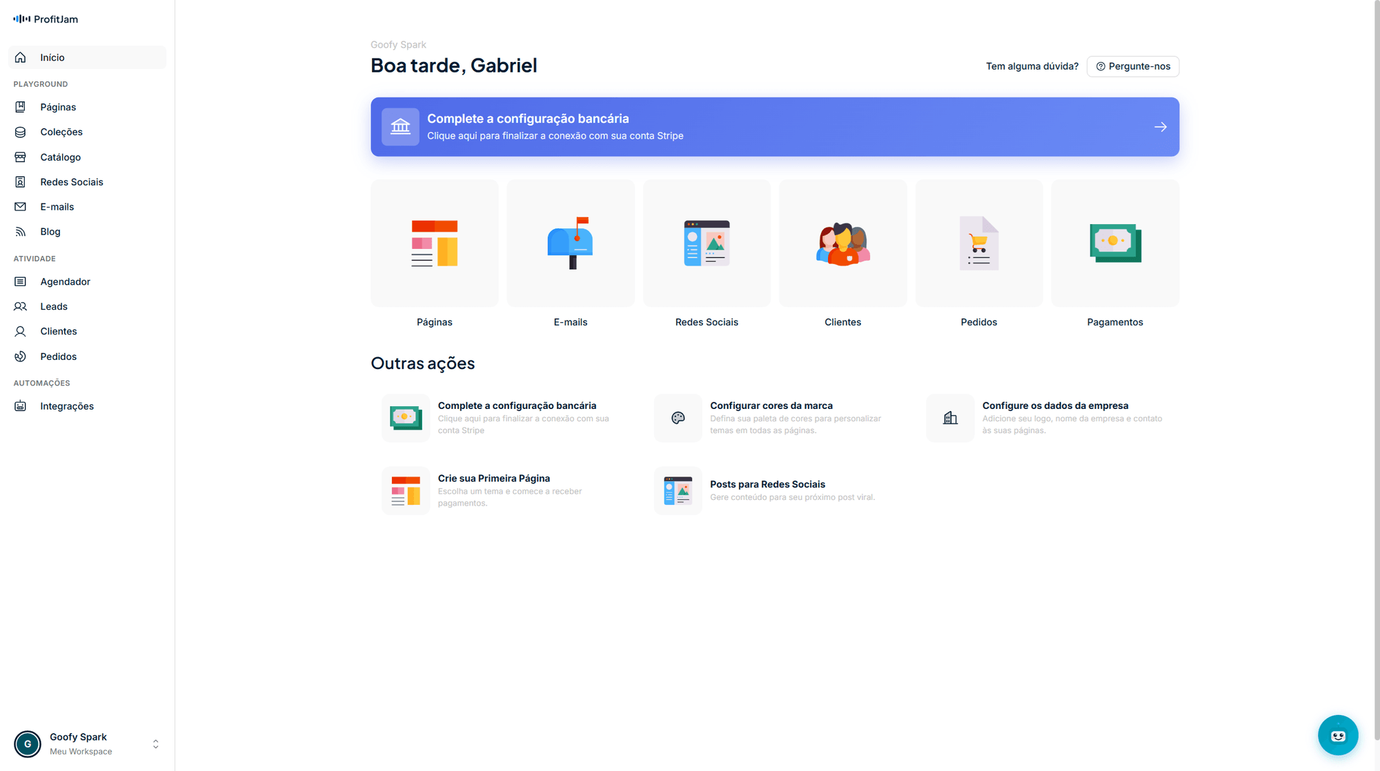 ProfitJam page builder